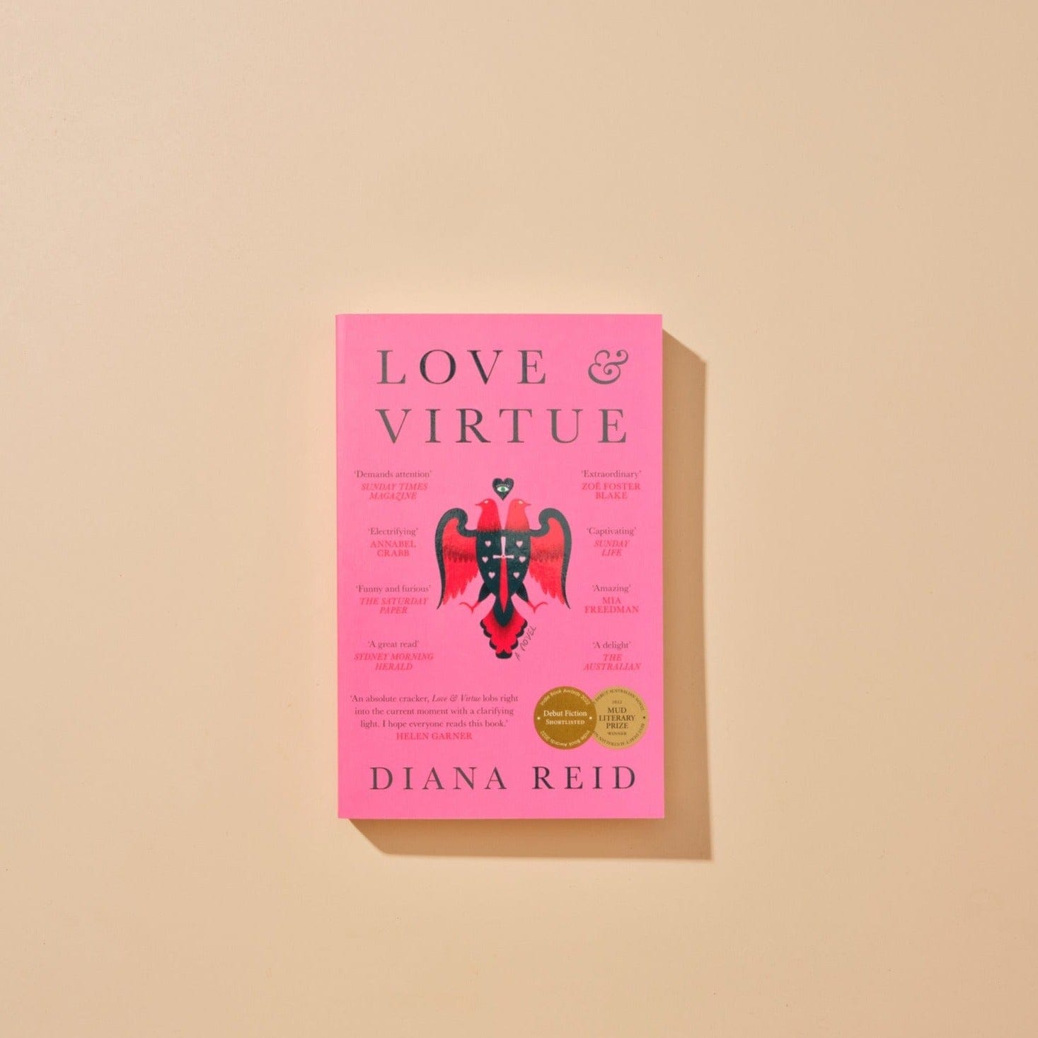 This image features the cover of 'Love and Virtue' written by Diana Reid. This book is apart of gifting bundle 'The Book Worm'