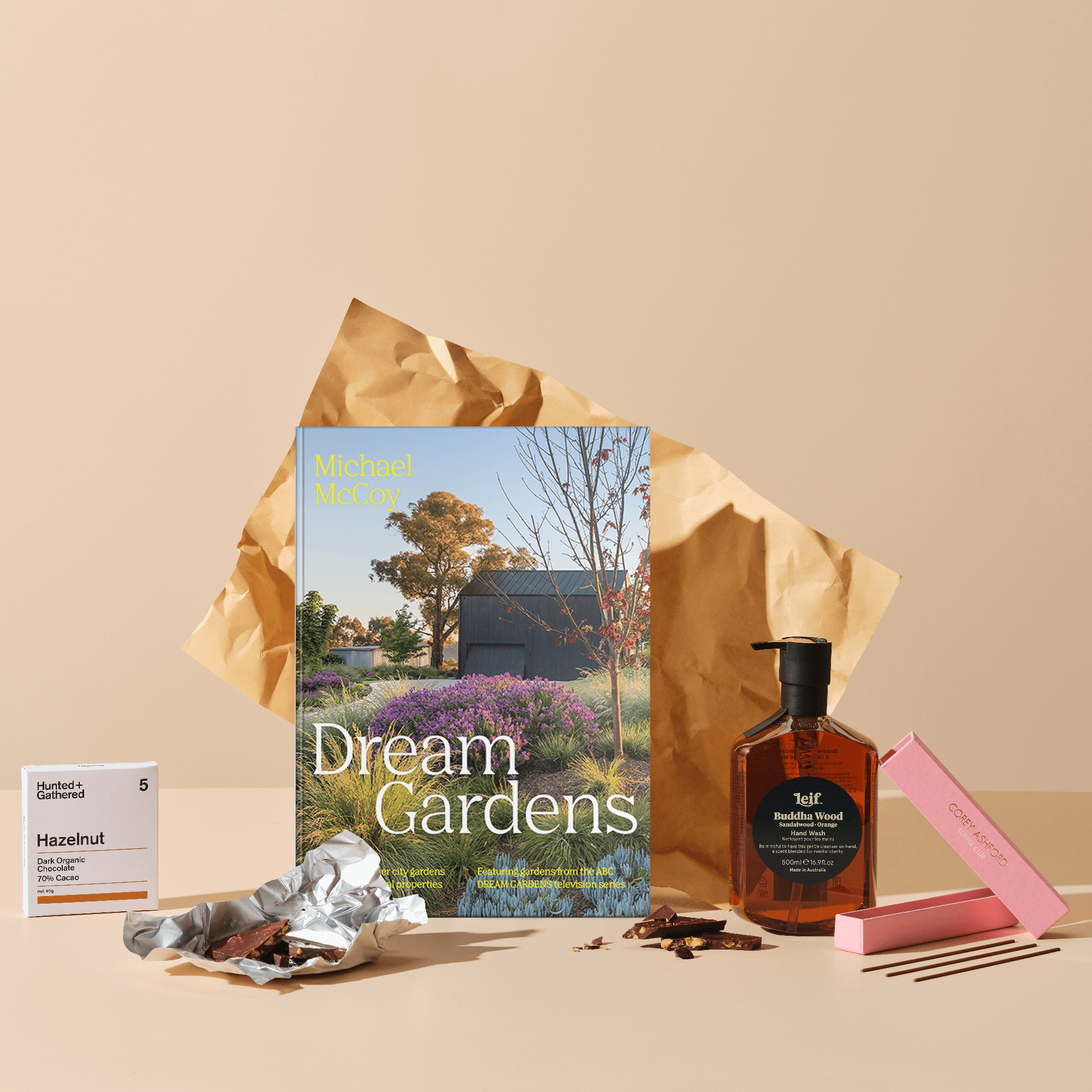 Happy Place regular pack, featuring our Dream Gardens book written by Michael McCoy 